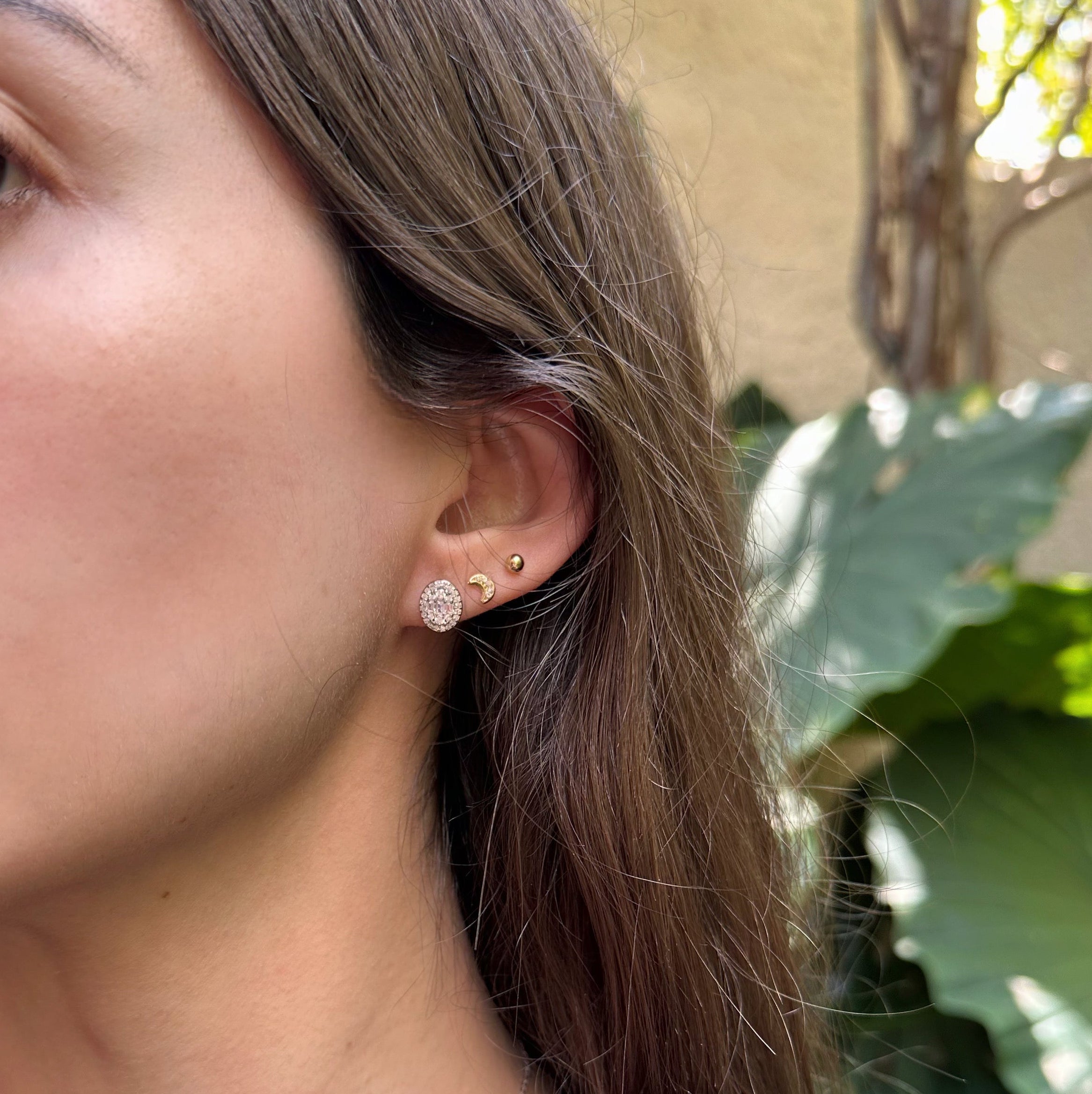 Aretes de plata con circonias