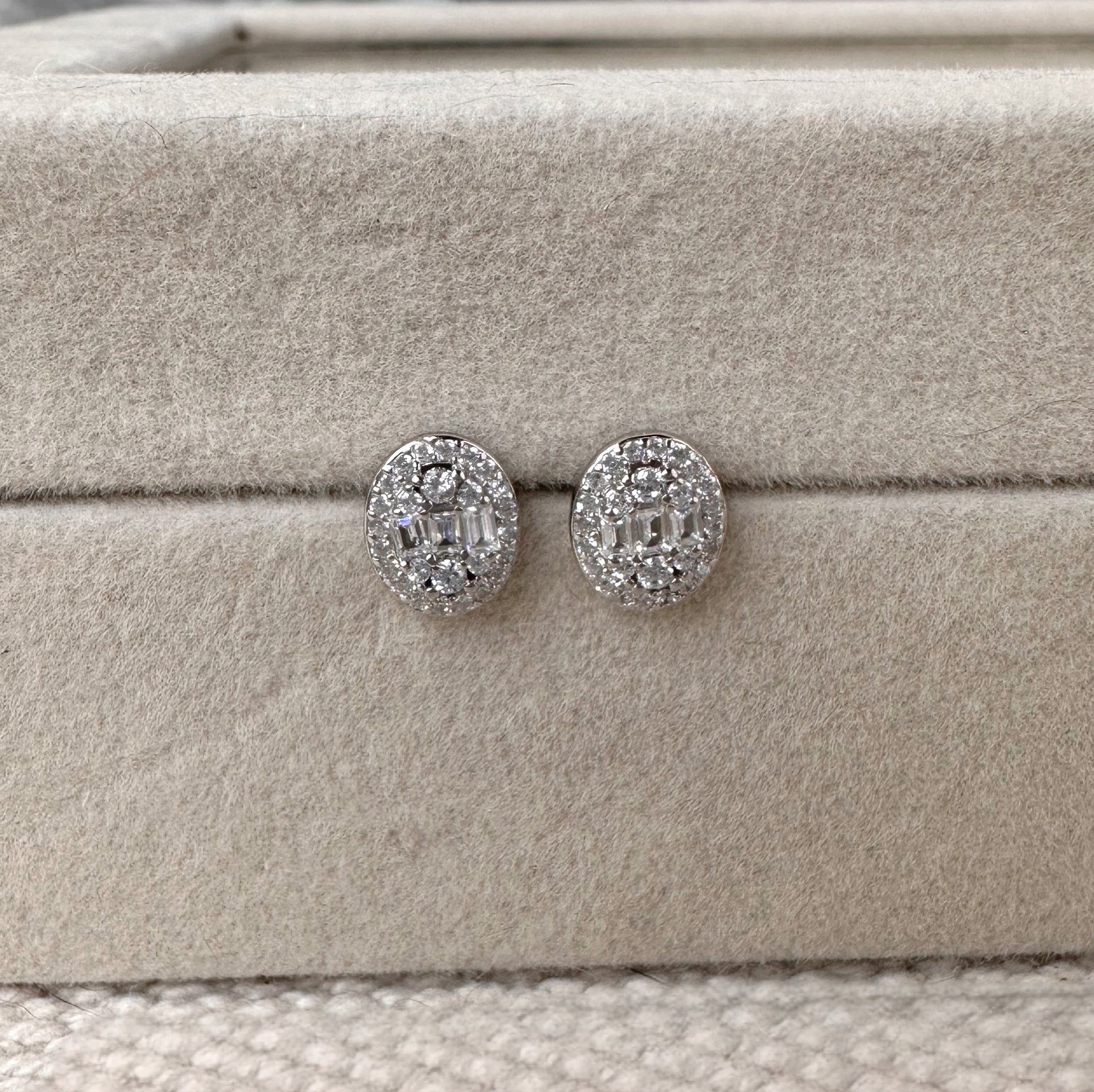 Aretes de plata con circonias